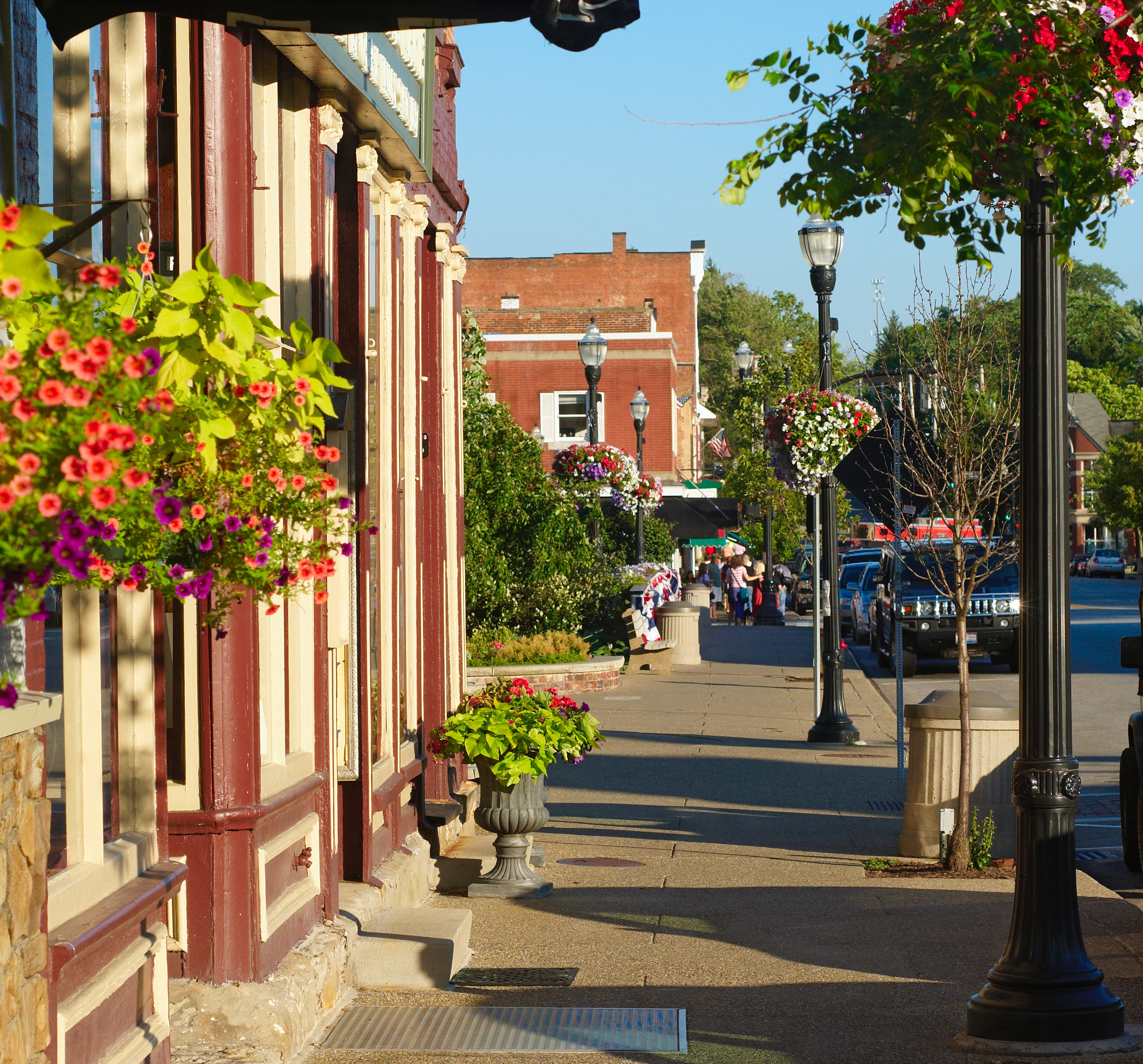 Small town main street businesses.