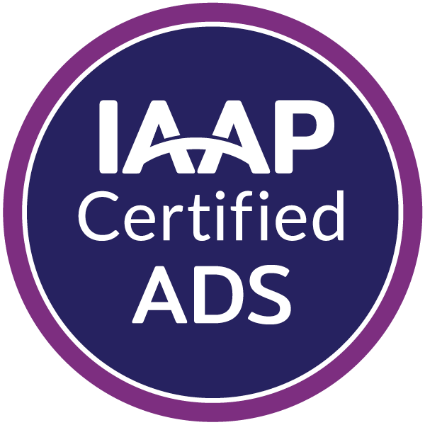 I.A.A.P A.D.S certification badge