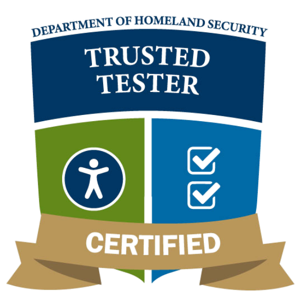 D.H.S Trusted Tester certification badge